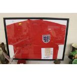 A signed Geoff Hurst replica England shirt