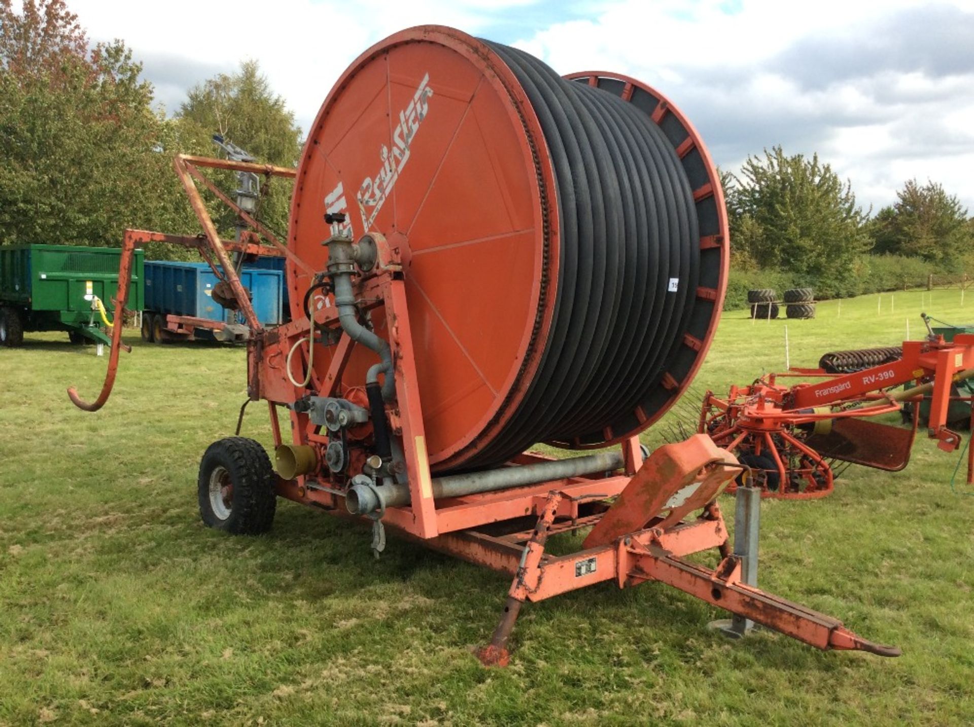 Bauer Rainstar 82-360 (330m) irrigator with rain gun. Serial number 01106519. - Image 2 of 3