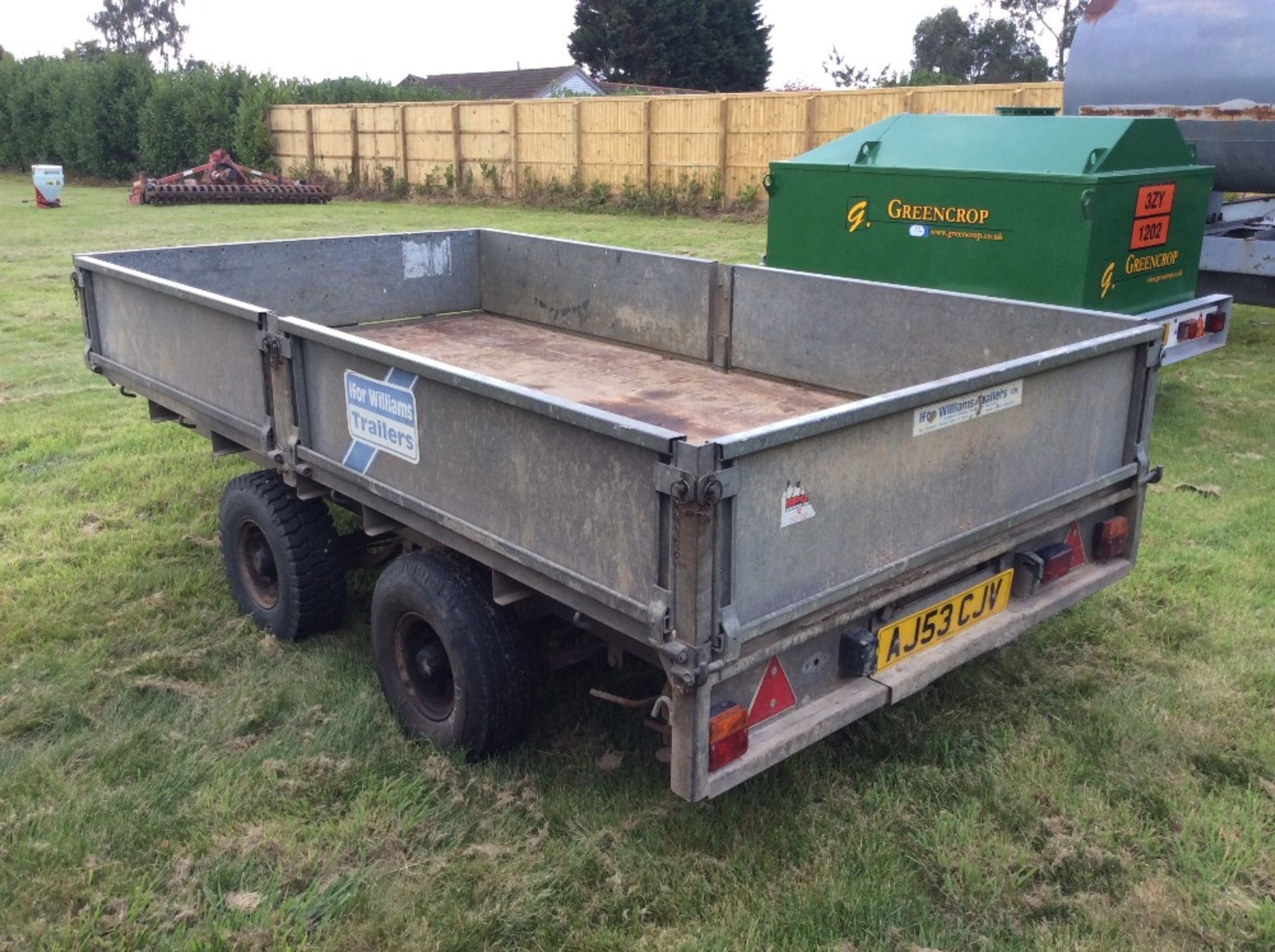 Ifor Williams 10’ x 5’ twin axle drop side trailer. Model LM105G. 2.5T gross. With ramps. On farm - Image 3 of 4