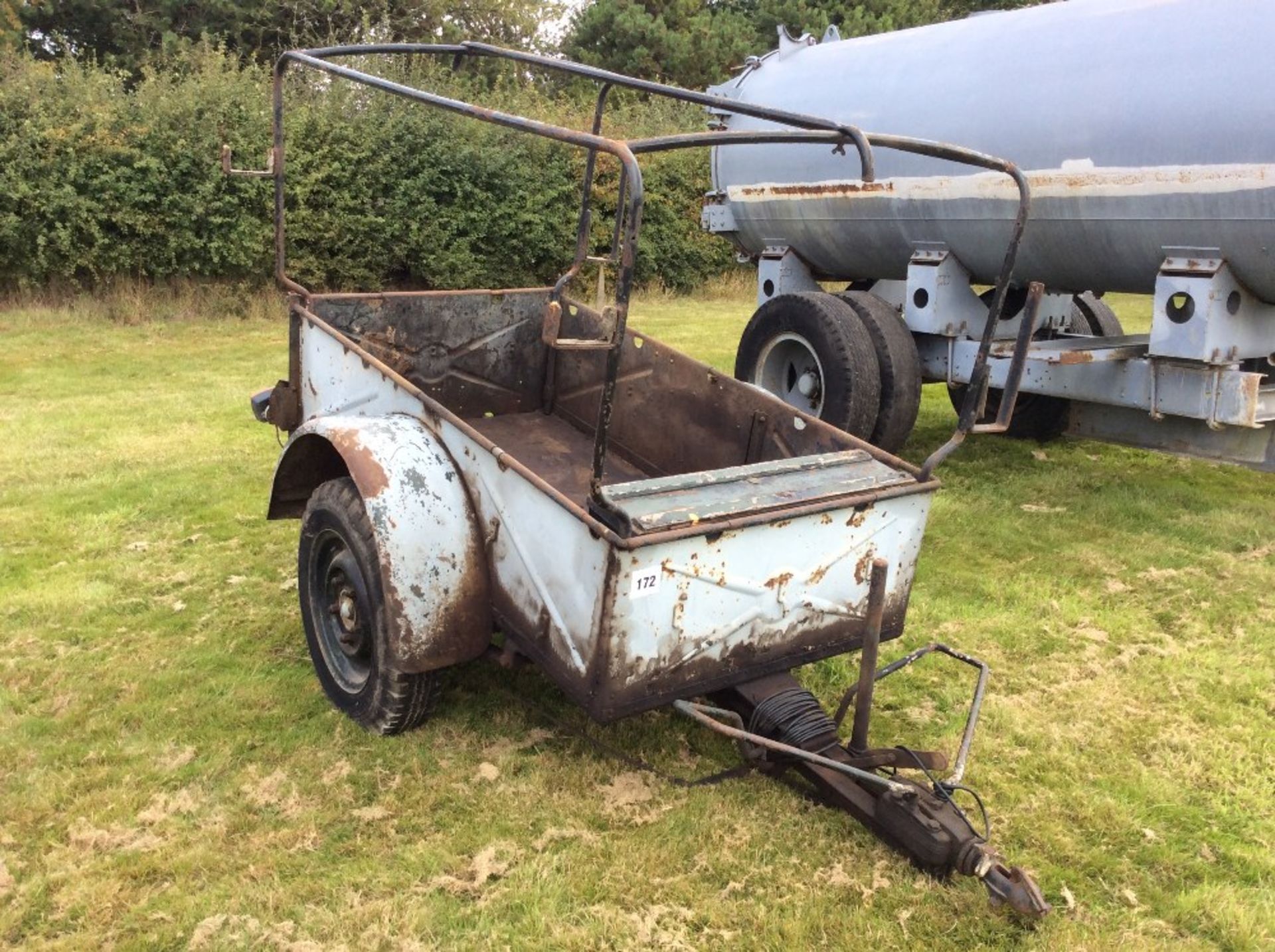 Ex-Army single axle trailer for Land Rover. 3ft 2’’ x 6ft.