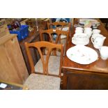 A set of six Ducal pine dining chairs to include t