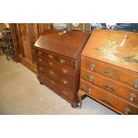 An 18th Century oak bureau fitted four long drawer