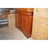 A French style fruitwood effect sideboard fitted five drawers