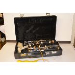 A cased clarinet