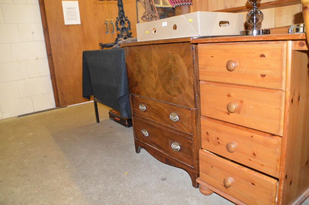 A mahogany converted commode