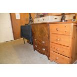 A mahogany converted commode