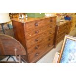 A large Victorian mahogany chest fitted two short