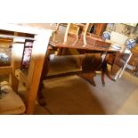 An oak refectory dining table