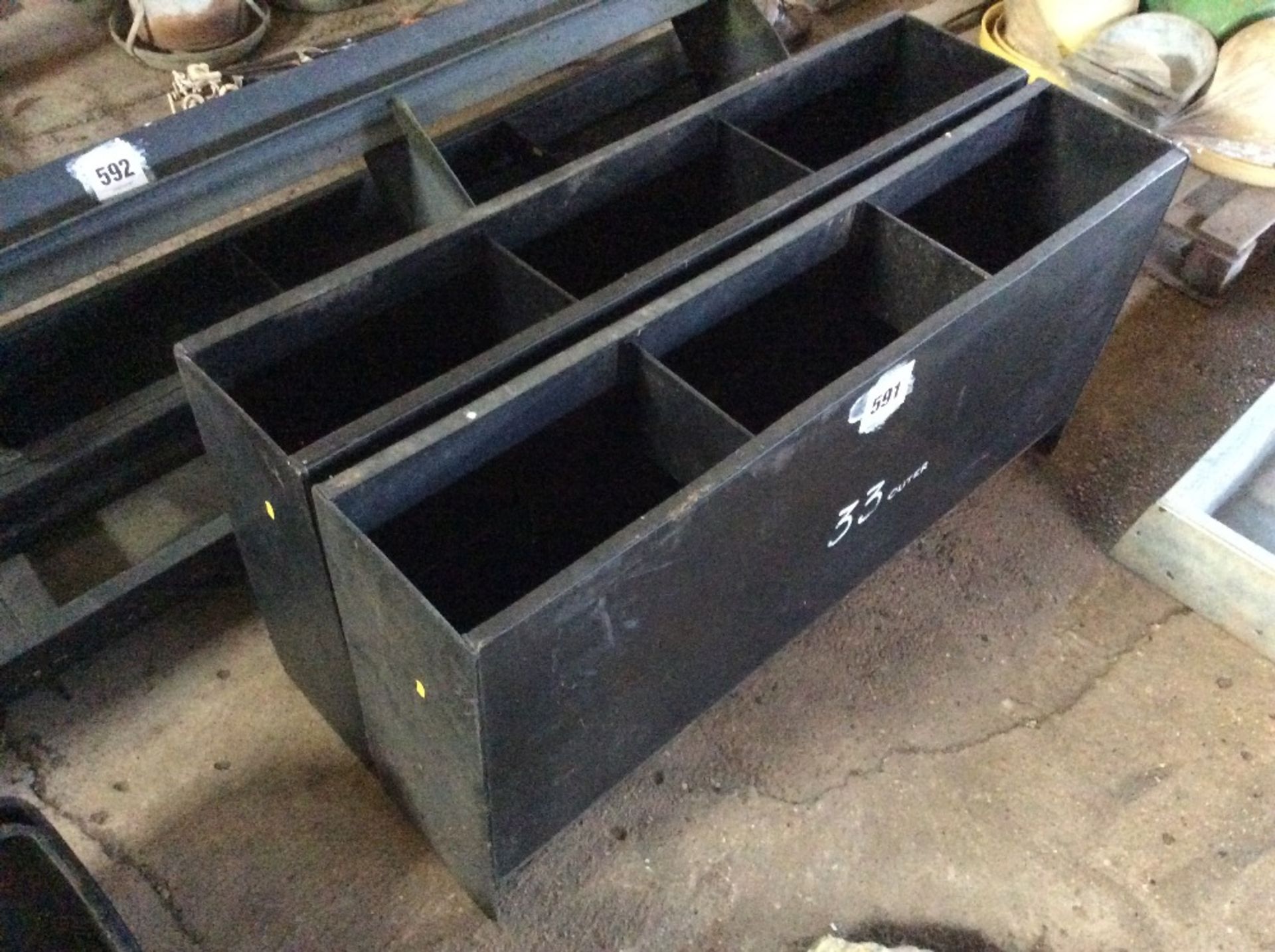 2x 5 section 4ft pig troughs.