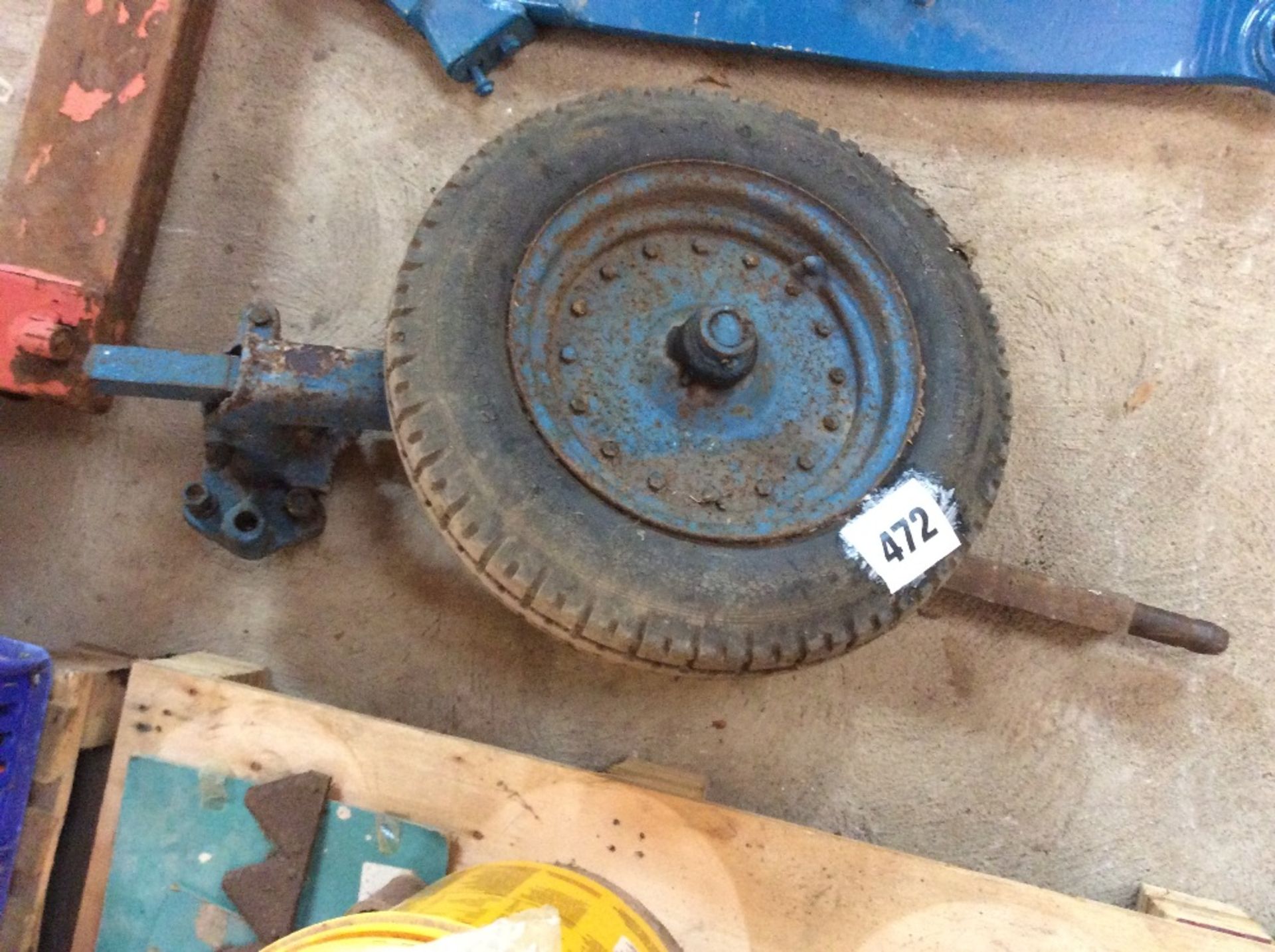 Ransomes plough wheel and tractor drawbar