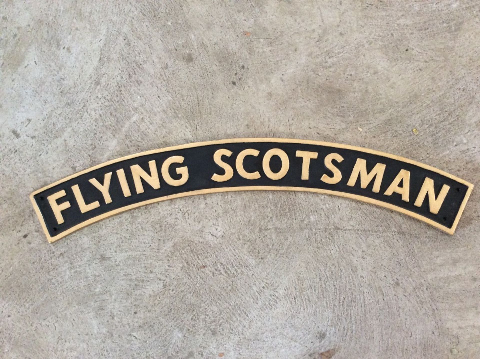 Large Flying Scotsman sign.