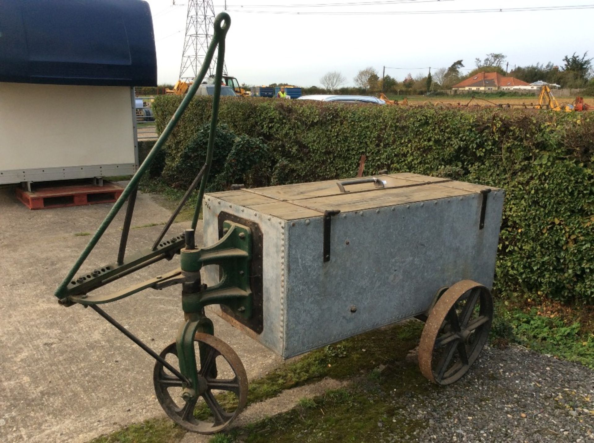 Three wheel water cart. - Image 2 of 2