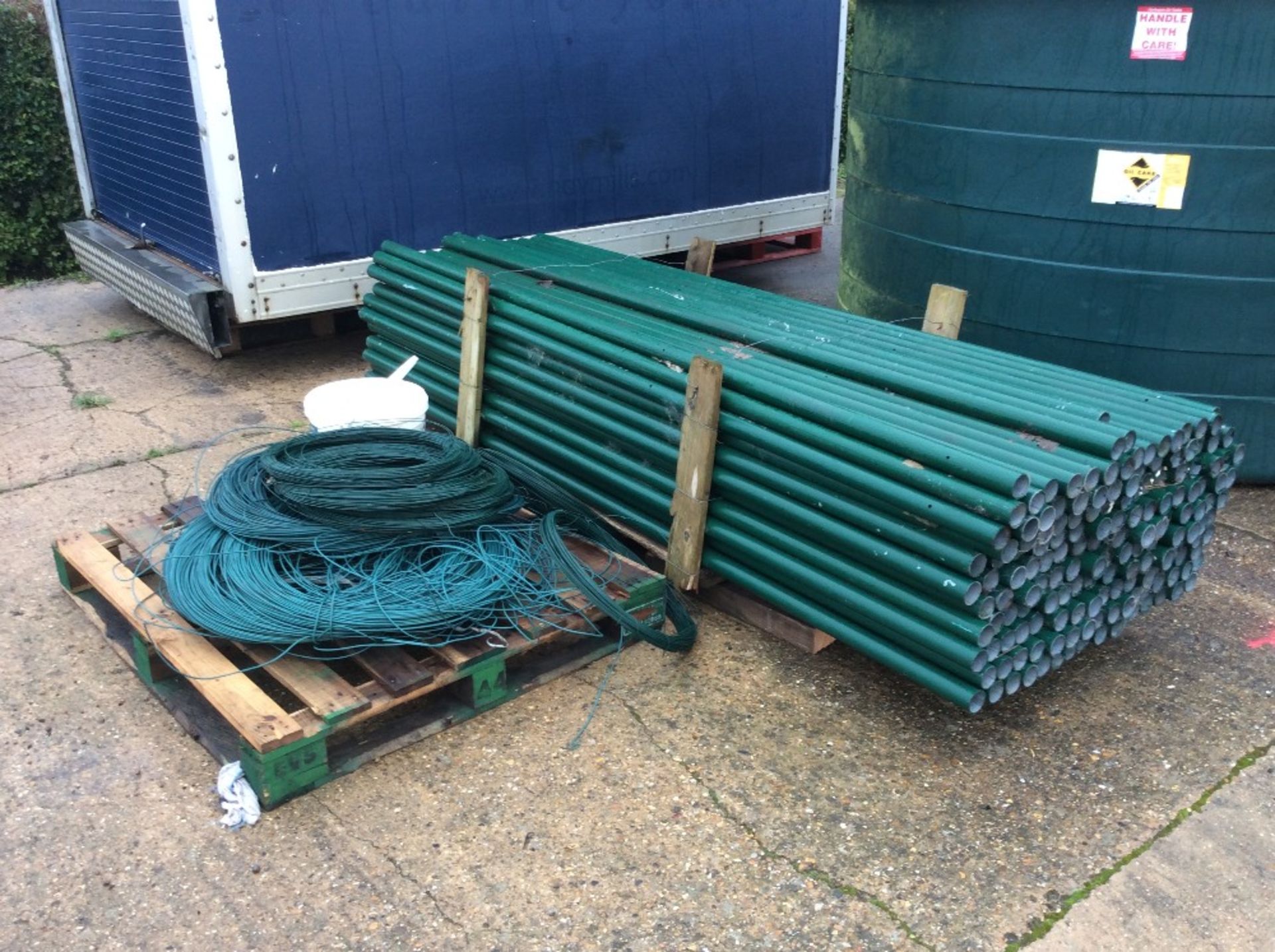 Large quantity 8ft 9 tubular fence posts.