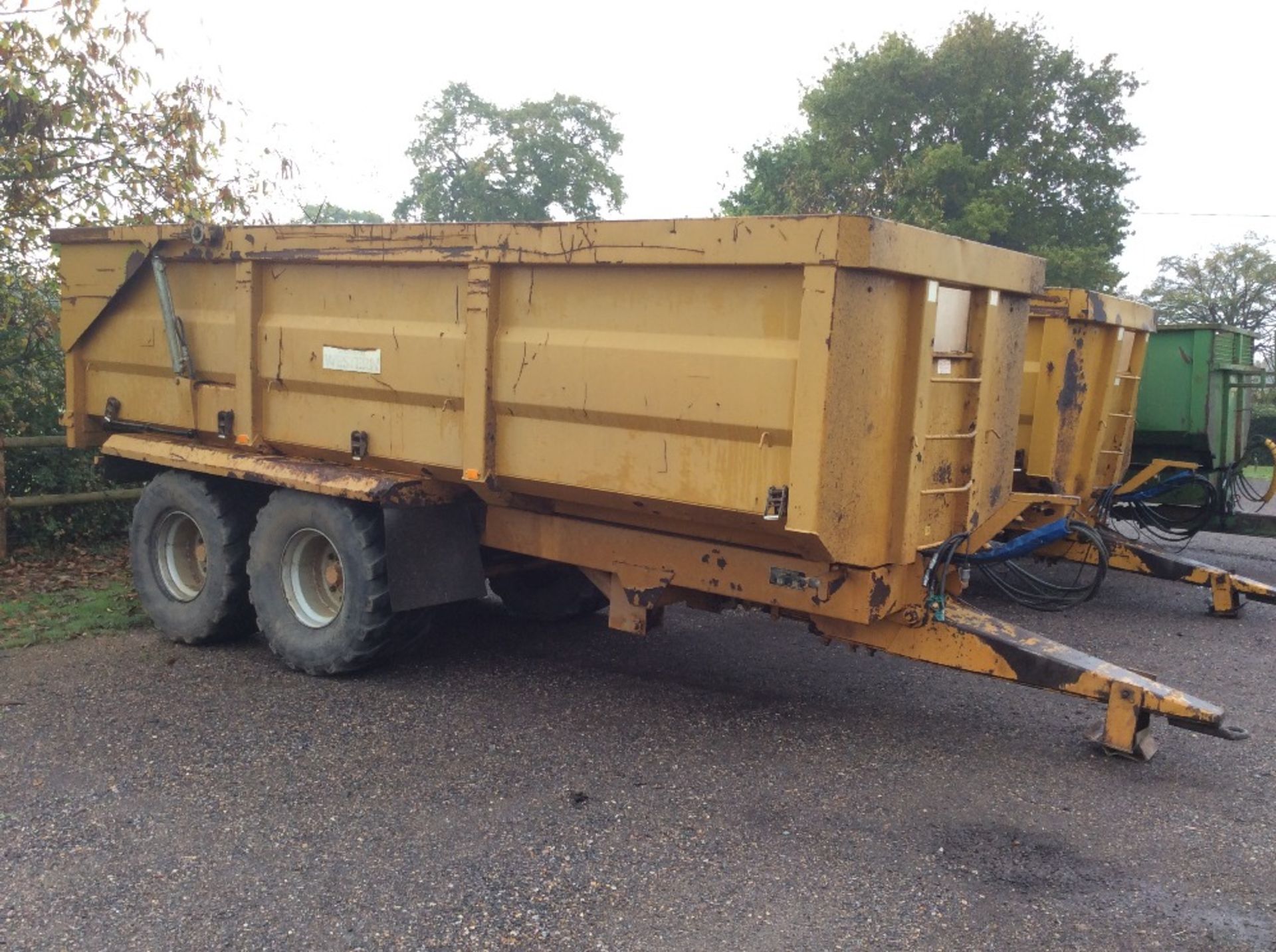 **CATALOGUE CHANGE** Richard Western 14T twin axle tipping trailer. 2004. With flotation wheels - Image 2 of 4