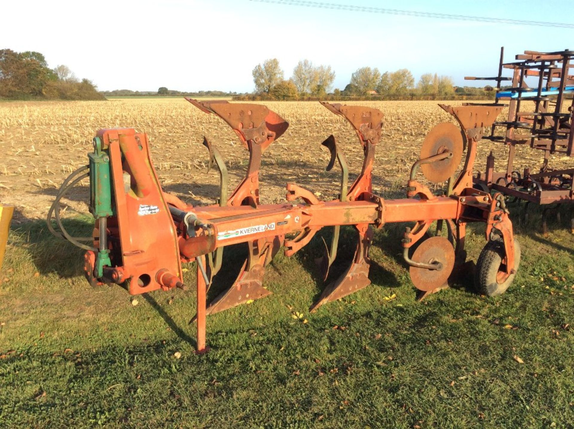 Kverneland 2+1 reversible plough. On farm from new.