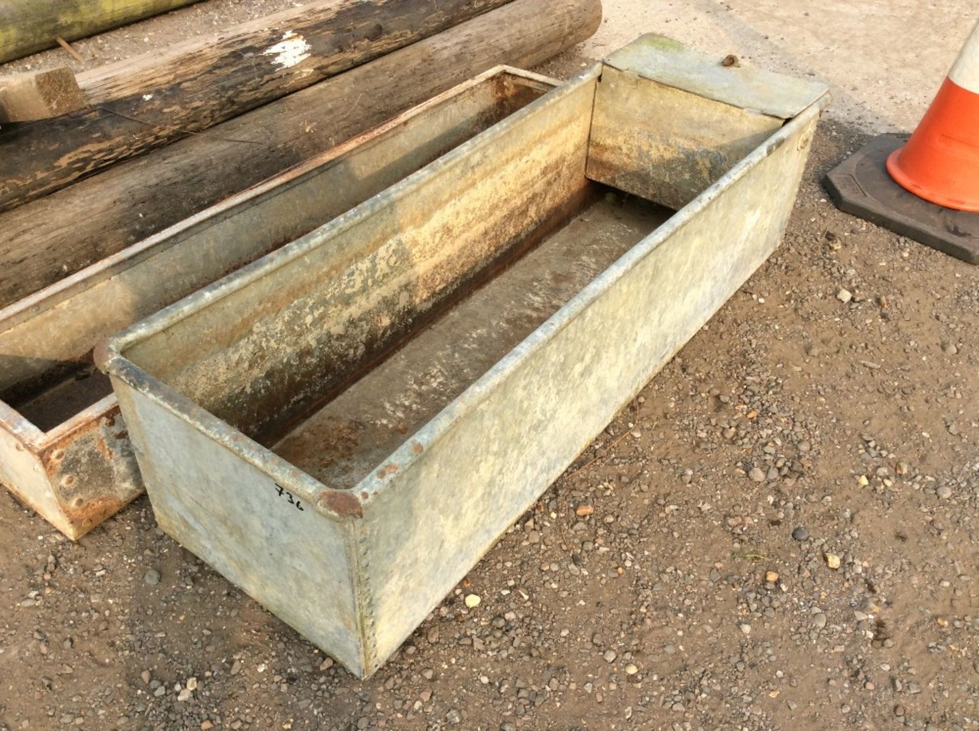 Cattle drinking trough.