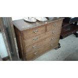 A 19th Century mahogany chest fitted two short ove