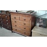 A 19th Century mahogany and chequer banded chest o