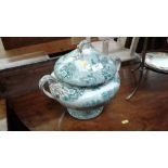 A large Victorian pottery soup tureen and cover de