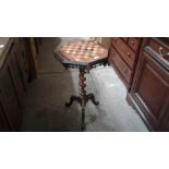 A Victorian rosewood octagonal occasional table wi