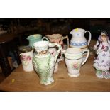 A collection of various jugs