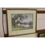 Alfred John Billinghurst, study of parkland with t