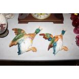 Two Beswick flying duck ornaments