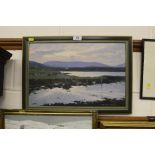 Fergal Nolly, oil on canvas study of a loch scene