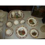 A quantity of Mason "Game Birds" dinnerware