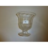 A cut glass pedestal vase