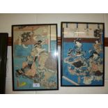 A pair of 19th Century Japanese prints
