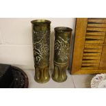 Two Trench Art shell cases