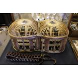 An old wooden partridge pairing cage