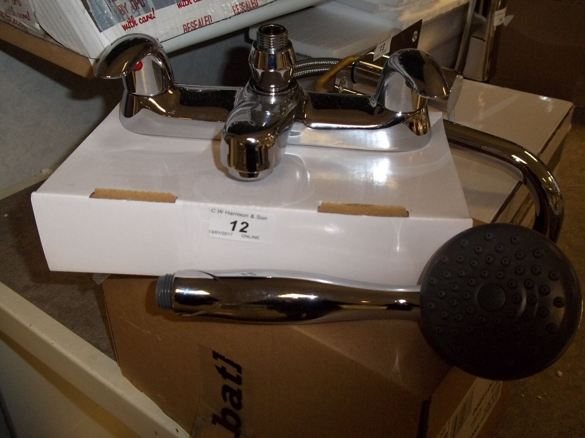 Deck mounted modern bath shower mixer tap
