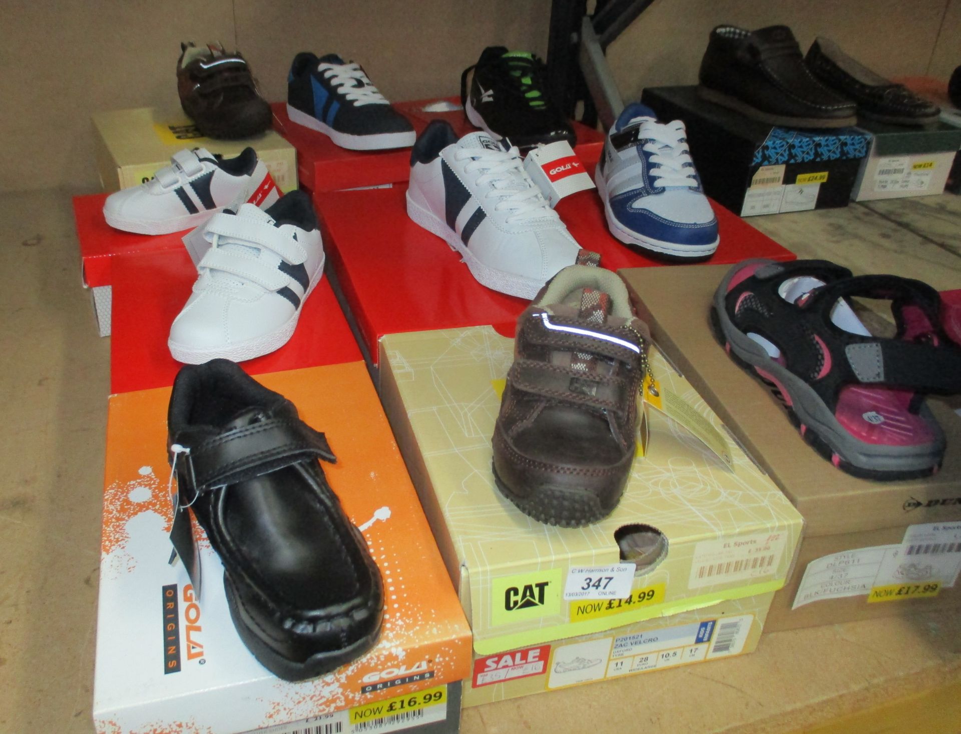 10 x assorted pairs of children's shoes by Gola, CAT,