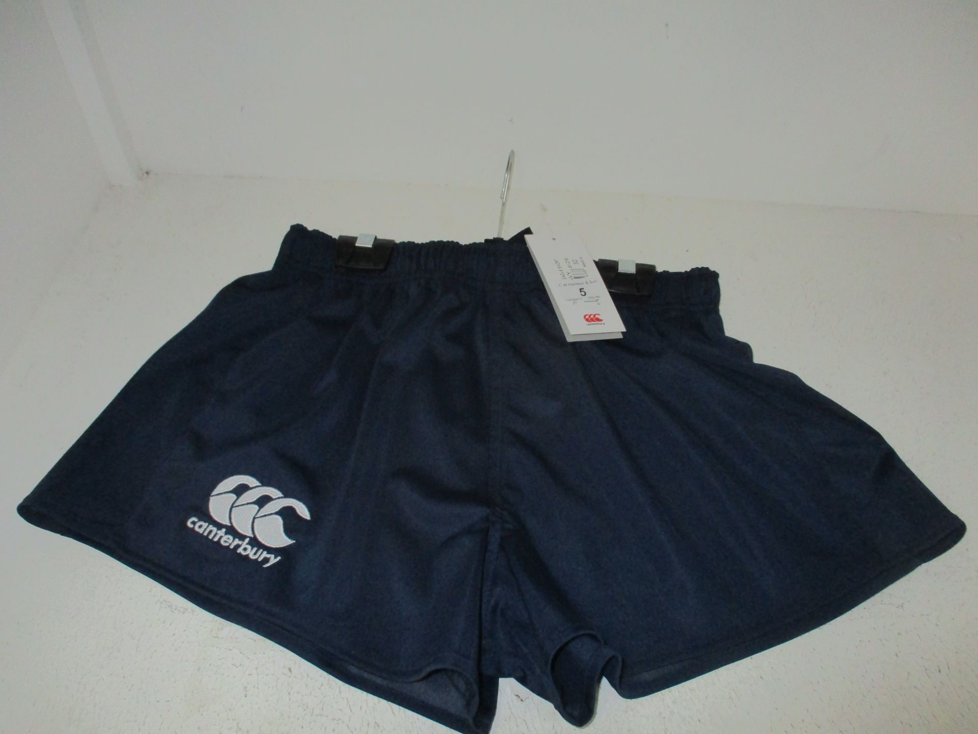 A pair of Canterbury 998 navy rugby league shorts size 32