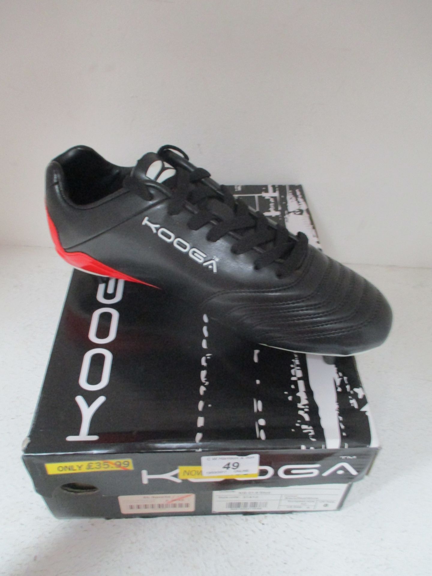 A pair of Kooga 4000 LCST 8 stud lighting rugby boots size 8