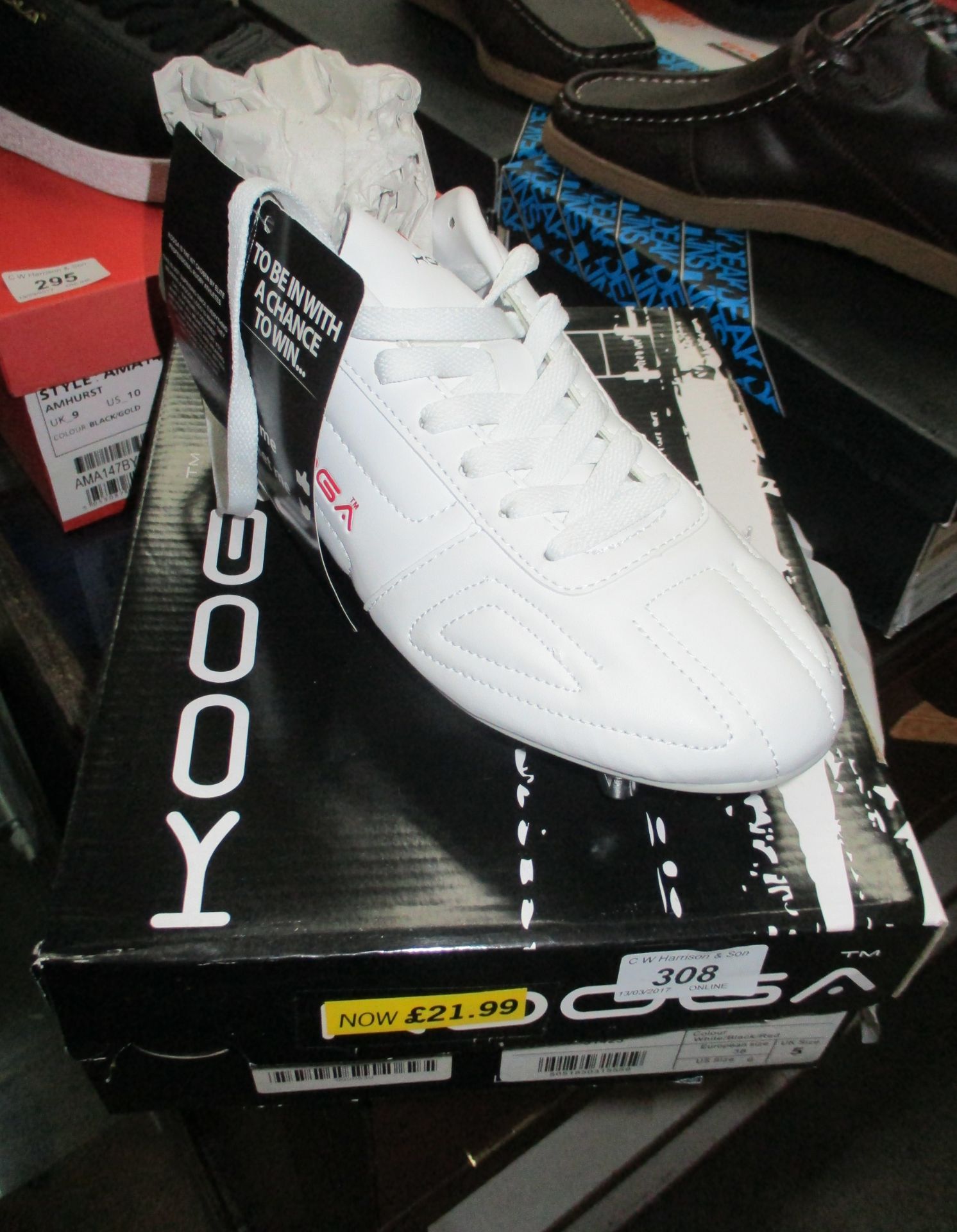 A pair of Kooga Jr rugby boots size 5