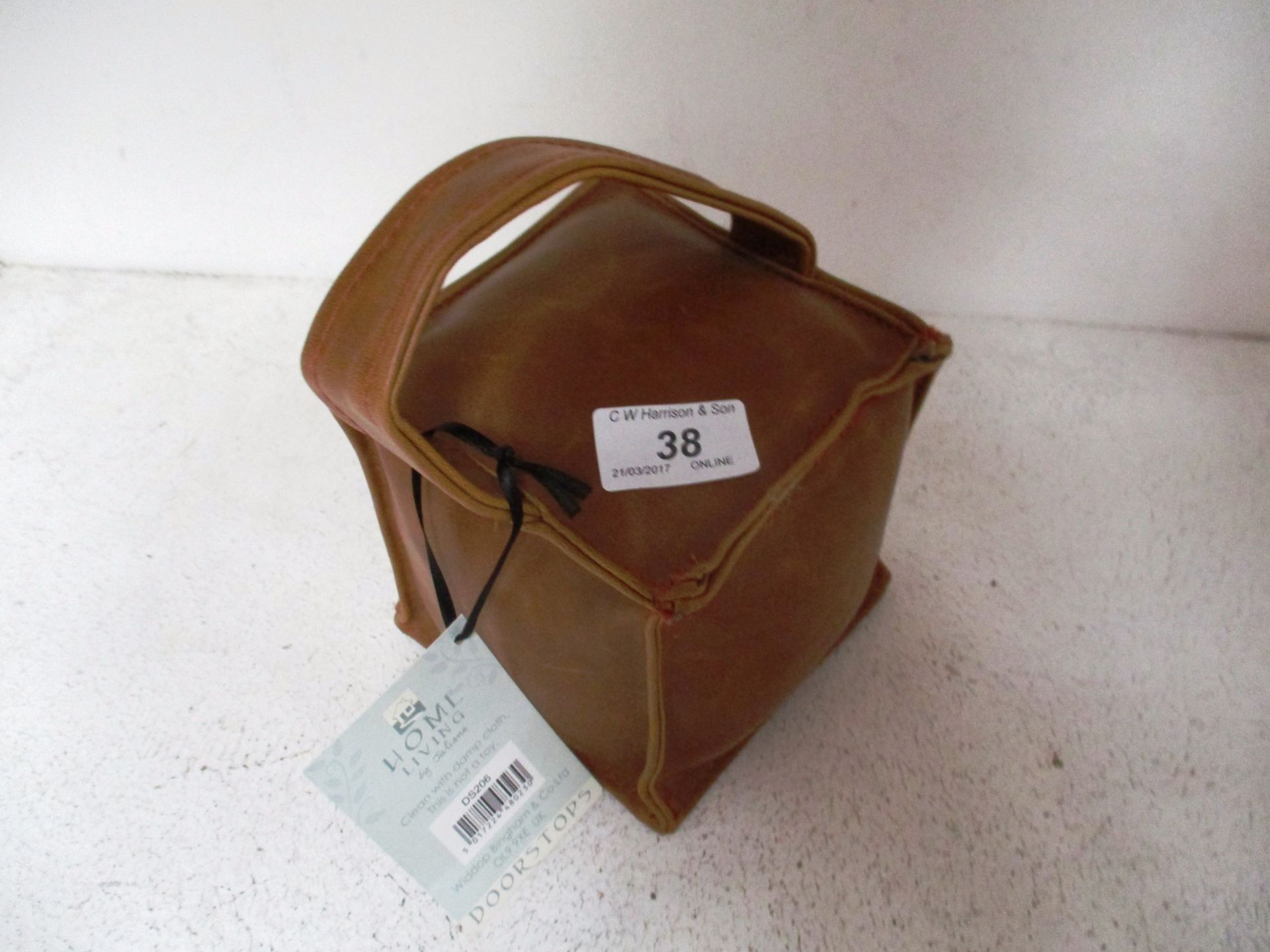 A Home Living by Juliana tan leather door stop RRP £18