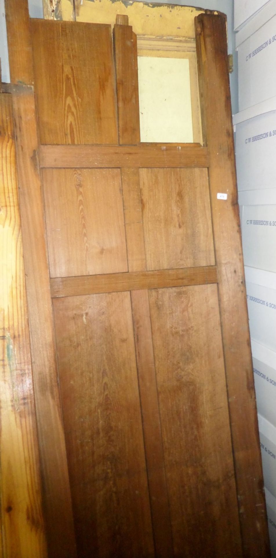 For sale as one lot - approximately twenty reclamation/salvage pine panels and panel doors in - Image 7 of 16