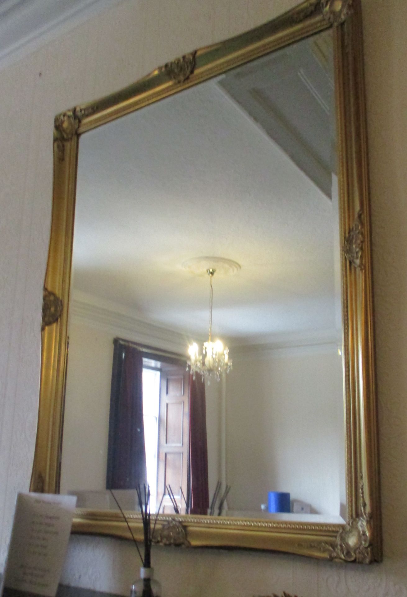 Large gilt framed wall mirror 130 x 100cm. - Image 2 of 2