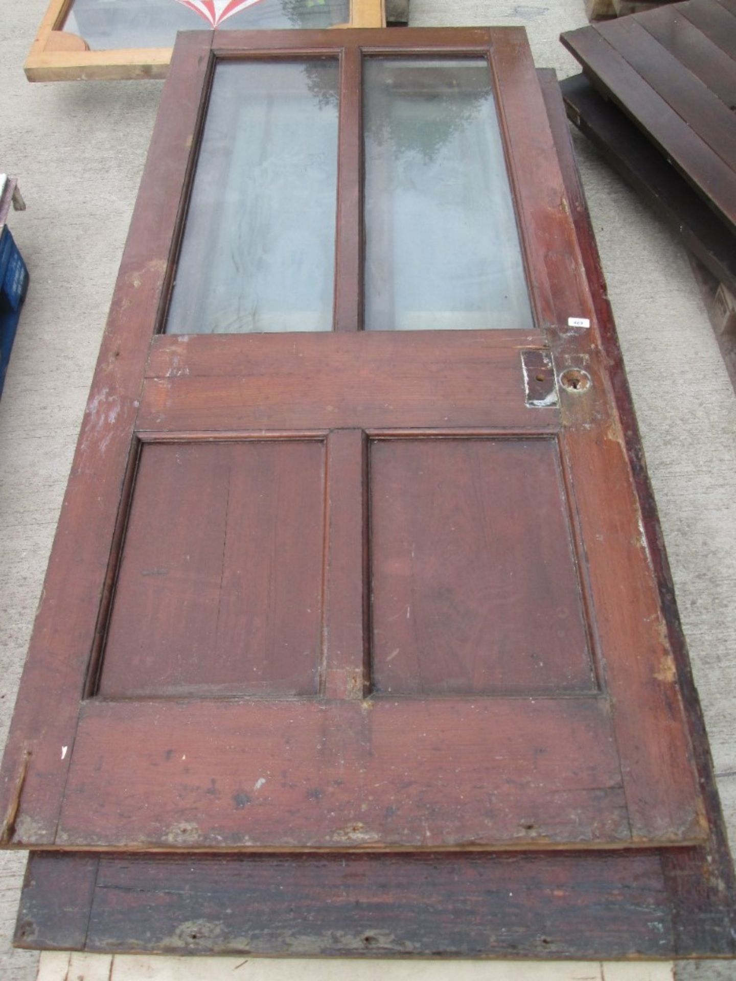 For sale as one lot - approximately twenty reclamation/salvage pine panels and panel doors in - Image 3 of 16