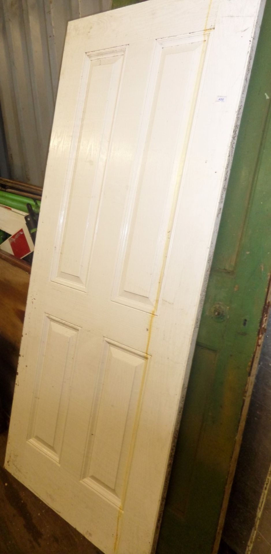 For sale as one lot - approximately twenty reclamation/salvage pine panels and panel doors in - Image 14 of 16