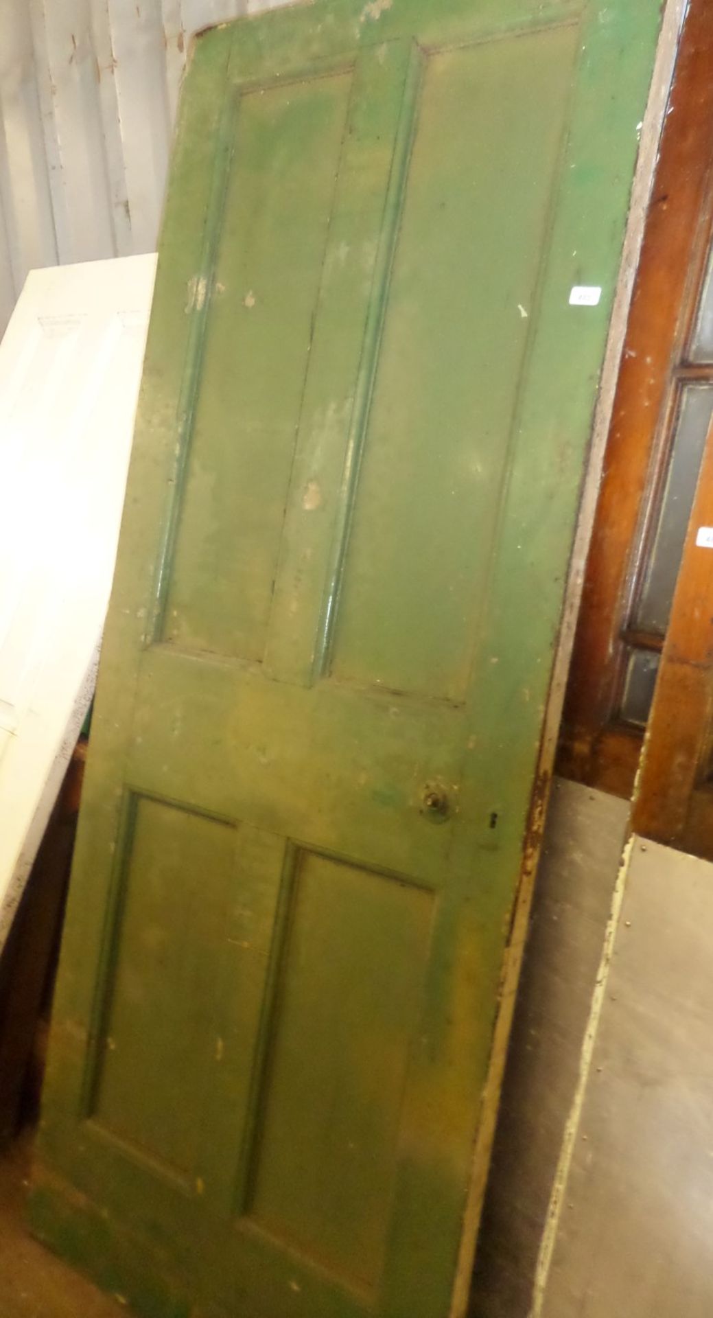 For sale as one lot - approximately twenty reclamation/salvage pine panels and panel doors in - Image 13 of 16