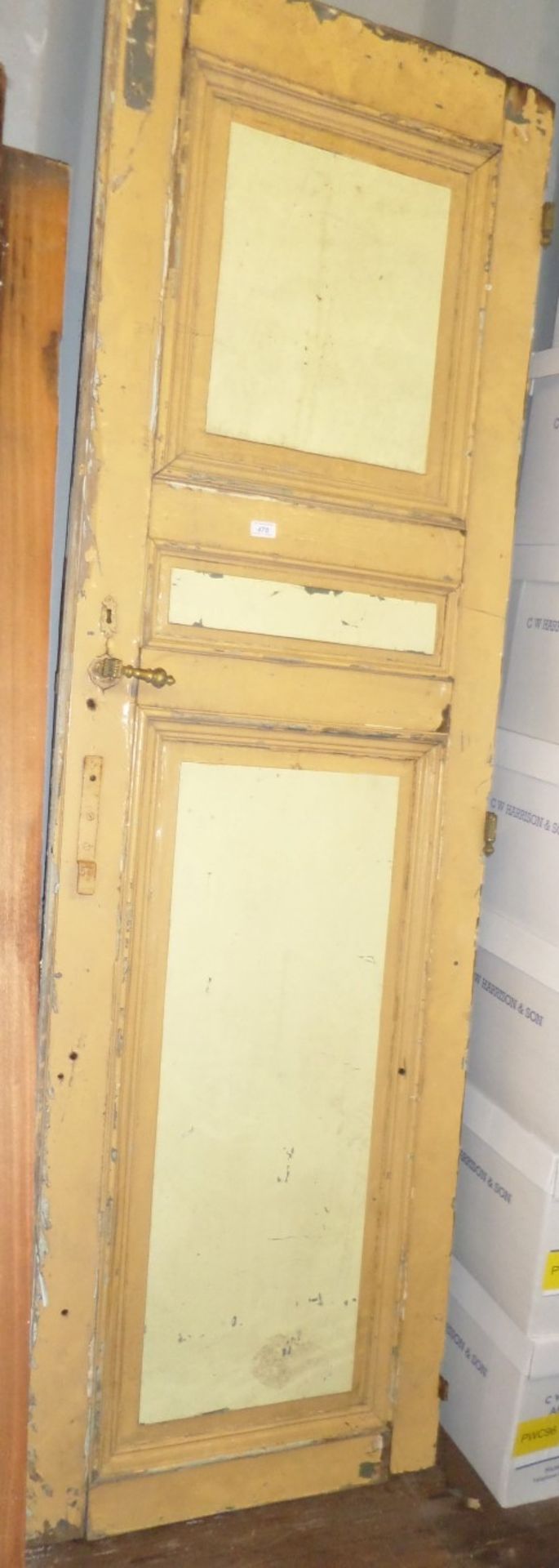 For sale as one lot - approximately twenty reclamation/salvage pine panels and panel doors in - Image 6 of 16