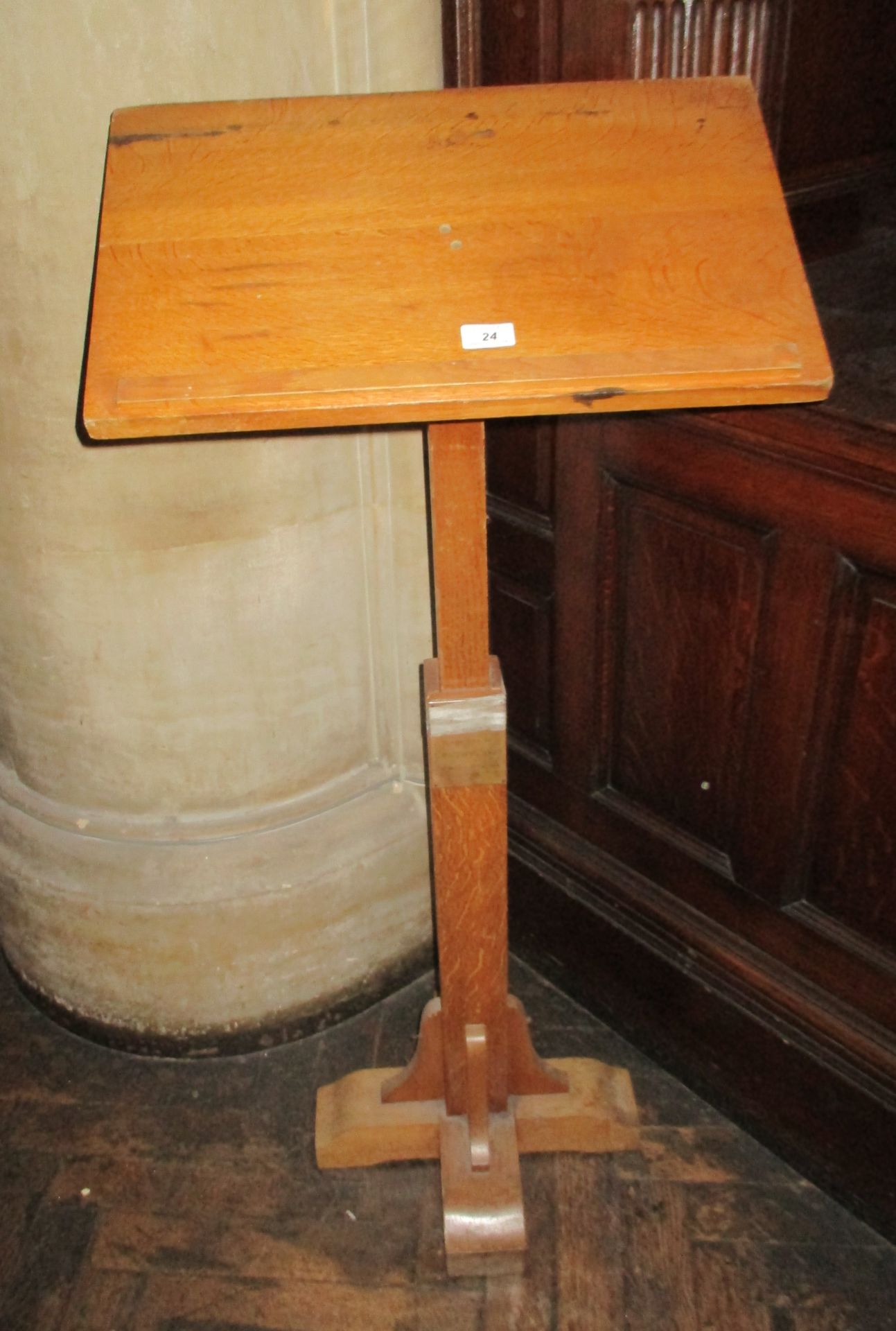 Oak lectern stand.