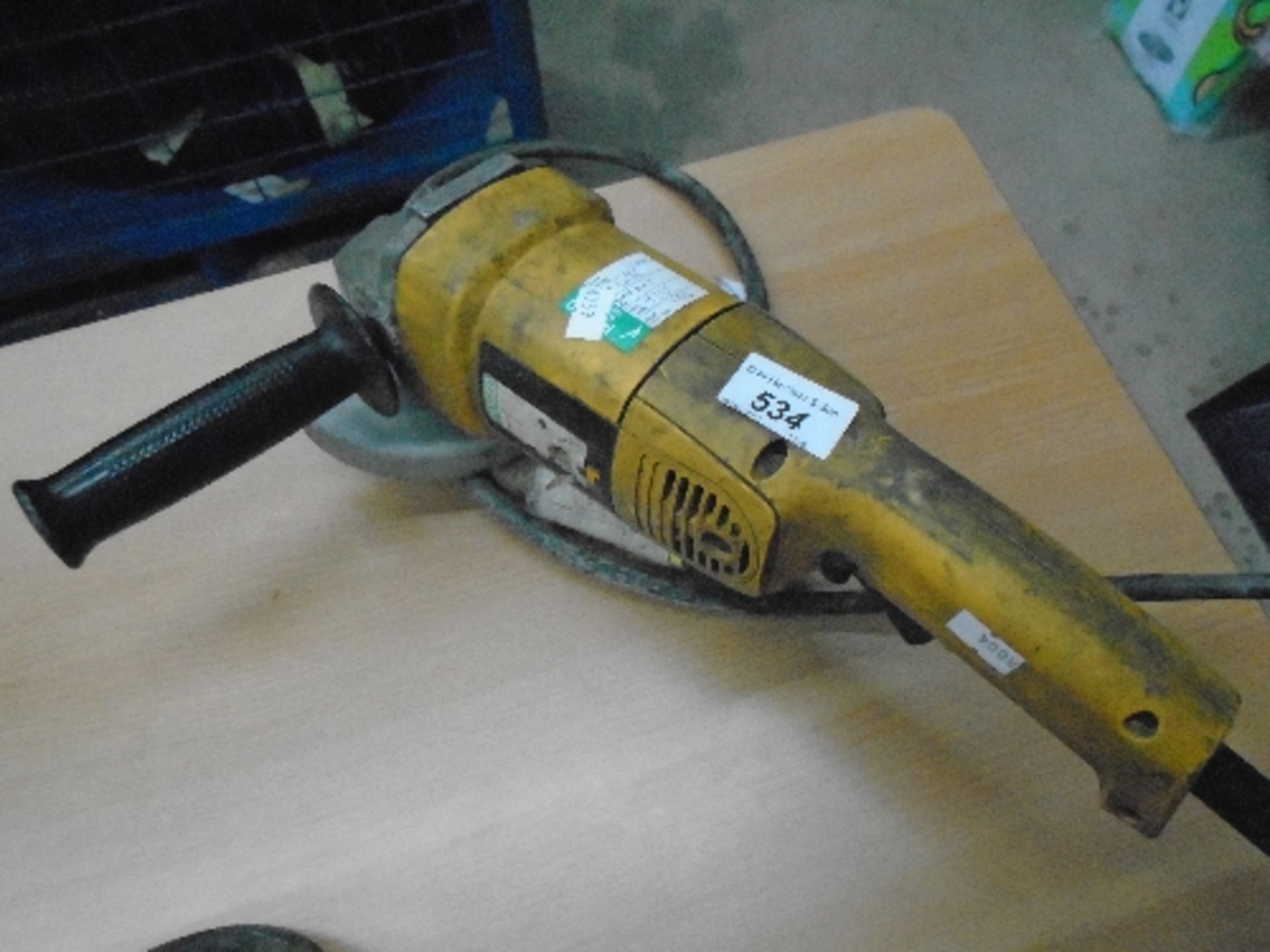 A DeWalt 110v angle grinder