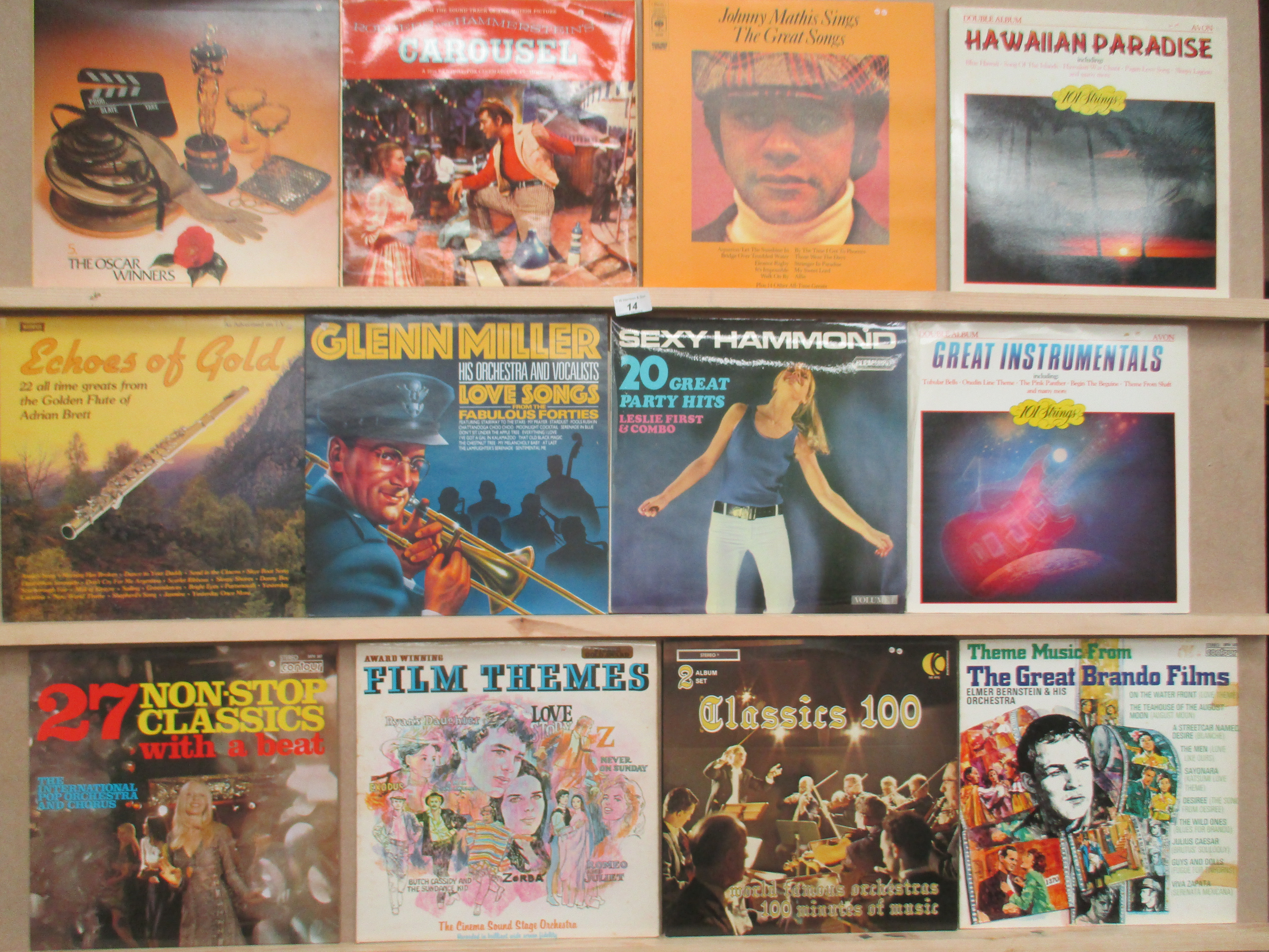 Contents to box 50 LPs - easy listening, Big Band sounds,