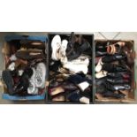 3 x boxes of assorted ladies shoes [mainly size 37].