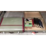 Two matching suitcases and contents - books to include 3 volumes of Engineering Workshop Practice,